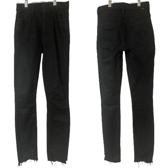 Mother Stunner Zip Ankle Step Fray Jeans Size 23 In Not Guilty Raw Frayed Hem - Picture 13 of 15